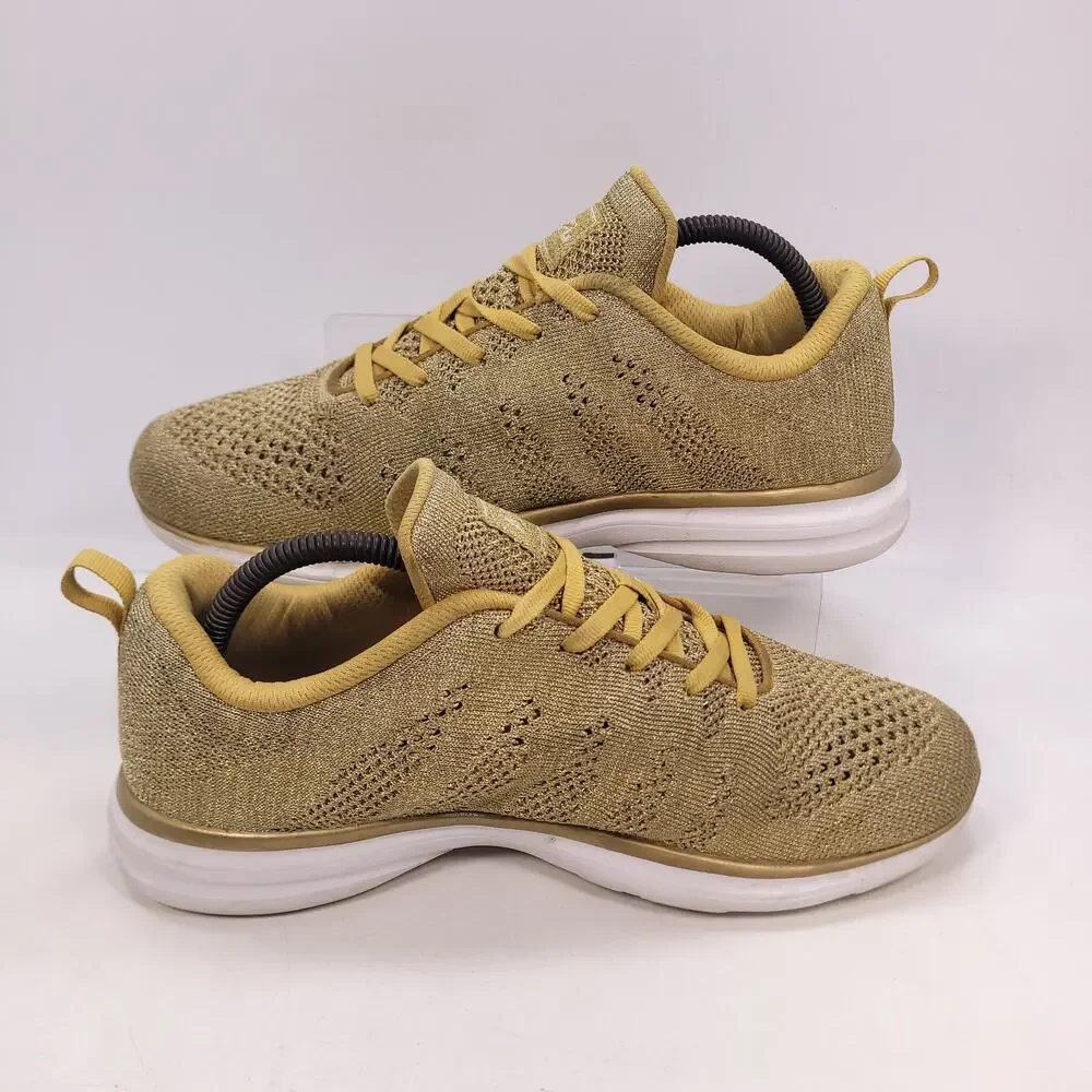 APL Techloom Pro Lace Up Athletic Running Shoe Womens Size 10 Yellow White